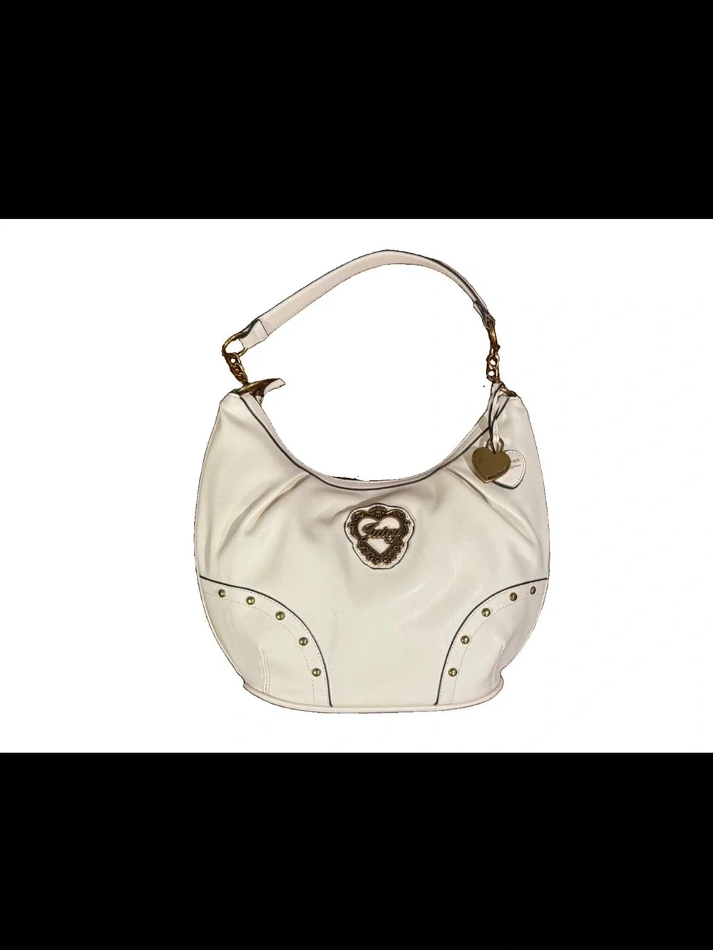 Juicy Couture Cream Hobo Bag with Gold Accents